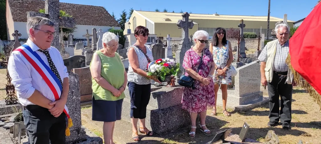 dépôt de gerbe en hommage à Albert Verret